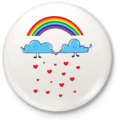 printfashion Felhőcskék - Kitűző, hűtőmágnes - Fehér (3075823)