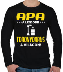 printfashion A legjobb darus apa - Férfi hosszú ujjú póló - Fekete (1243606)