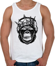 printfashion Gorilla king - Férfi atléta - Fehér (5075314)