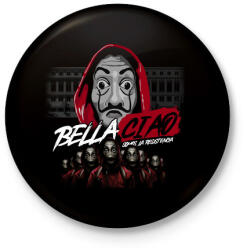 printfashion Bella Ciao - Kitűző, hűtőmágnes - Fekete (5381680)