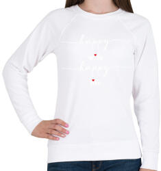 printfashion Happy Wife 3 - Női pulóver - Fehér (14850201)