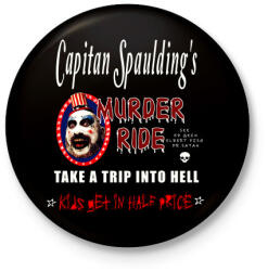 printfashion CAPITAN SPAULDINGS MURDER RIDER - Kitűző, hűtőmágnes - Fekete (3103210)