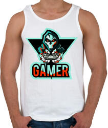 printfashion Gamer koponya 2 - Férfi atléta - Fehér (4639838)