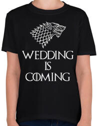 printfashion Wedding is Coming - Gyerek póló - Fekete (2823982)