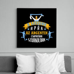 printfashion Argentin csapat - Vászonkép - Fekete (10859331)
