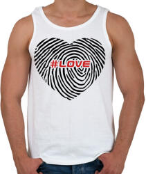 printfashion Love szív - Férfi atléta - Fehér (12302027)