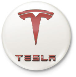 printfashion Tesla - Kitűző, hűtőmágnes - Fehér (3082743)