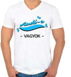 printfashion Audi-s vagyok autós póló - Férfi V-nyakú póló - Fehér (9394455)