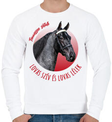 printfashion Lovas szív - Tennessee sétáló - Férfi pulóver - Fehér (7192989)