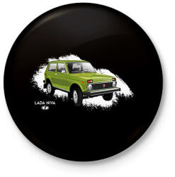 printfashion LADA NIVA - Kitűző, hűtőmágnes - Fekete (7041352)