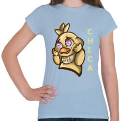 printfashion Cuki Chica - Női póló - Világoskék (15040669)