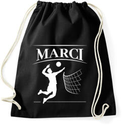 printfashion Röpis fiú - Névvel - Sportzsák, Tornazsák - Fekete (14006637)