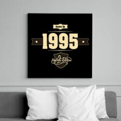 printfashion born-in-1995-cream-choco - Vászonkép - Fekete (6644829)