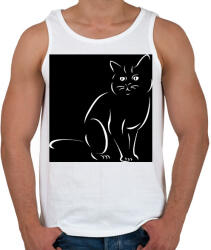 printfashion Cat - Férfi atléta - Fehér (14872878)
