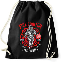 printfashion Tűzoltó - Sportzsák, Tornazsák - Fekete (129987)