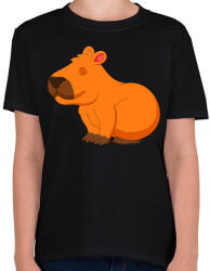 printfashion Capybara - Gyerek póló - Fekete (13842210)