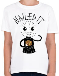 printfashion Nailed it - Gyerek póló - Fehér (2071231)