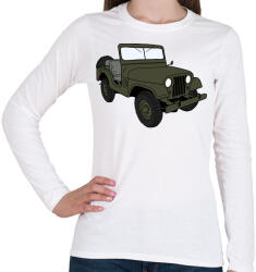 printfashion Jeep - Női hosszú ujjú póló - Fehér (5018001)
