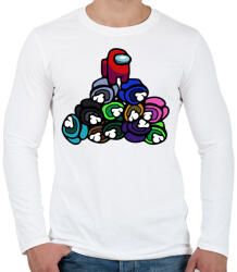 printfashion Among Us - Győztes - Férfi hosszú ujjú póló - Fehér (3922278)