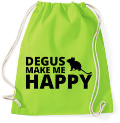 printfashion Degus make me happy - Sportzsák, Tornazsák - Limezöld (13429072)