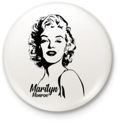 printfashion Marilyn Monroe - Kitűző, hűtőmágnes - Fehér (4621985)