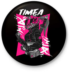 printfashion motoros Timea - Kitűző, hűtőmágnes - Fekete (11837124)