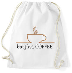 printfashion Először KÁVÉ - Sportzsák, Tornazsák - Fehér (259318)