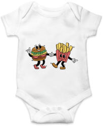 printfashion Burger és sültkrumpli - Baba Body - Fehér (16066632)