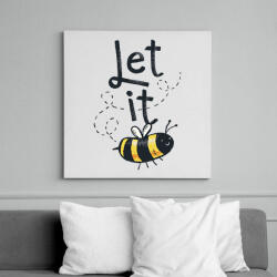 printfashion Méhecske - Let it bee - Vászonkép - Fehér (6635228)