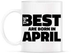 printfashion The Best are born in april - Bögre - Fehér (5425132)