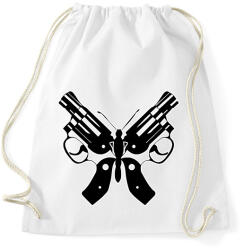 printfashion Butterfly gun - Sportzsák, Tornazsák - Fehér (15941469)