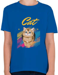 printfashion CAT - Gyerek póló - Királykék (14687239)