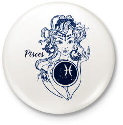 printfashion halak - Kitűző, hűtőmágnes - Fehér (14170774)