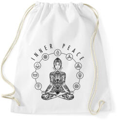 printfashion Inner Peace - Benső béke - Sportzsák, Tornazsák - Fehér (6872266)