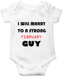 printfashion Egy erős februári pasihoz fogok hozzá menni - Baba Body - Fehér (1374407)