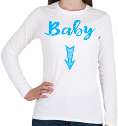 printfashion Baba - Kisfiú - Női hosszú ujjú póló - Fehér (1320431)