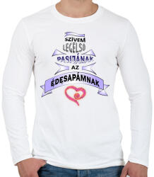 printfashion Szivem elsö pasija - Férfi hosszú ujjú póló - Fehér (495099)