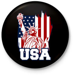 printfashion usa liberty - Kitűző, hűtőmágnes - Fekete (16160888)