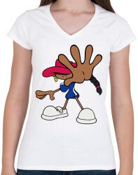 printfashion Kölyök nem dedós 5. - Női V-nyakú póló - Fehér (2364891)