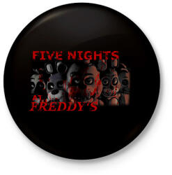 printfashion FIVE NIGHTS AT FREDDYS2 - Kitűző, hűtőmágnes - Fekete (15185274)