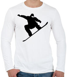printfashion Snowboard /03 - Férfi hosszú ujjú póló - Fehér (11348382)