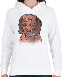 printfashion Kutyus - Női kapucnis pulóver - Fehér (6351003)