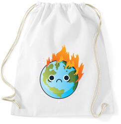 printfashion Lángoló Föld - Sportzsák, Tornazsák - Fehér (6386981)
