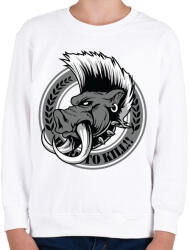 printfashion Vaddisznó - Gyerek pulóver - Fehér (396389)