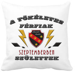 printfashion Tökéletes férfi szeptember - Párnahuzat, Díszpárnahuzat - Fehér (2744046)