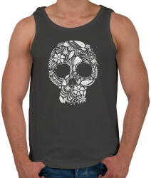 printfashion Koponya - Férfi atléta - Sötétszürke (389945)
