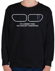 printfashion Bimmer Thing - Gyerek pulóver - Fekete (1708624)