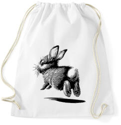 printfashion Ugró nyúl / cuki nyuszi rajz - Sportzsák, Tornazsák - Fehér (16694379)