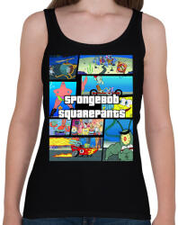 printfashion Spongyabob GTA - Női atléta - Fekete (13784220)