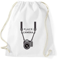 printfashion Kamerám helye - Sportzsák, Tornazsák - Fehér (11905222)